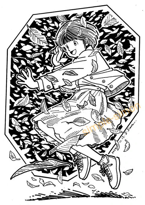 おはようございます☀️朝の再掲のお時間です。
「落葉」
ほぼ1年前の絵です。このころはまだ絵を写真撮影してました。これは改めてスキャンした画像です。

本日も良い1日を! 