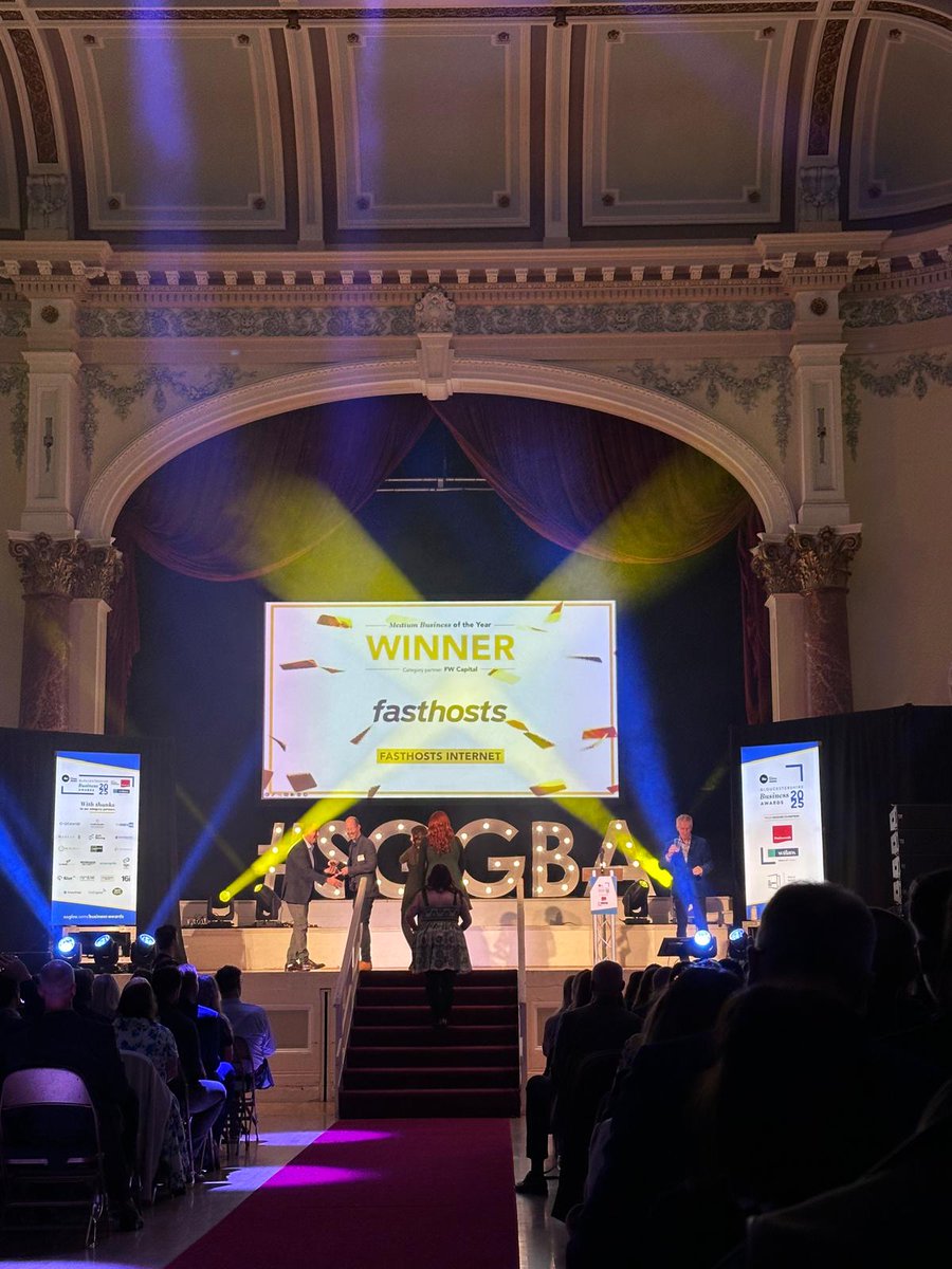 Congratulations to Fasthosts Internet on winning the Medium Business of the Year Award 🎉🍾🍾

Congratulations also to <a href="/PremFurniture/">Premiere Kitchens</a> for being Highly Commended 👏🎉🍾✨

#SGGBA <a href="/soglos/">SoGlos - Gloucestershire's leading media brand</a> with category partner <a href="/FWCapital/">FW Capital</a>