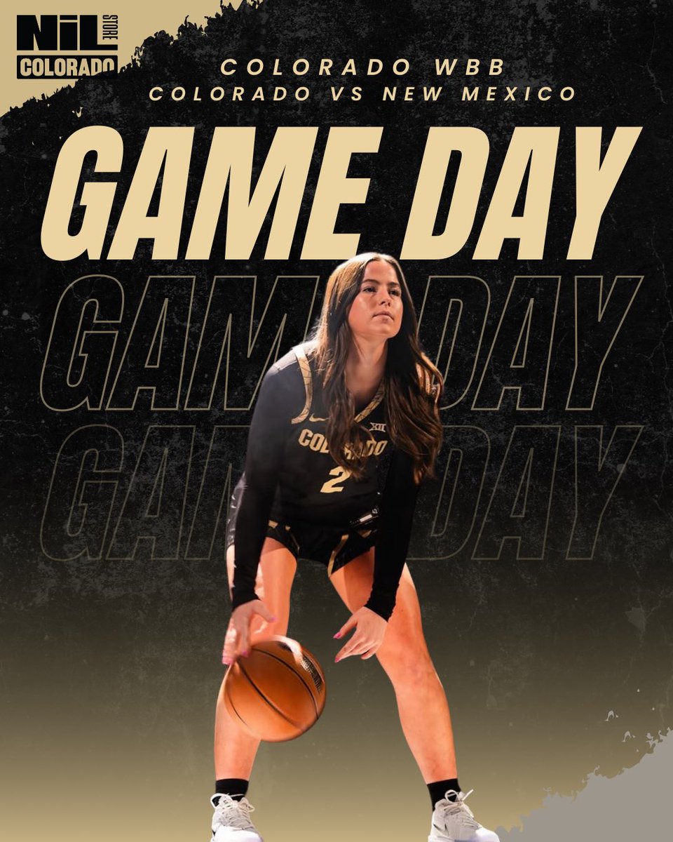 HAPPY GAMEDAY BUFFS!! WBB taking on New Mexico @ CUEC!! See you all there @ 6!! 🦬🏀

#coloradobasketball #coloradowbb #skobuffs