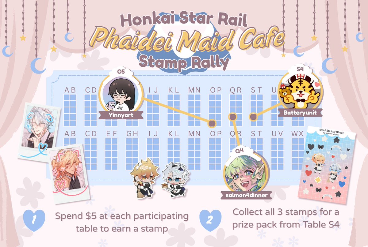 batteryunit's tweet photo. ☀️🍷 phaidei maid cafe stamp rally at #AXchibi ✨️
 
earn stamps to win a prize pack of 2 photocards, 2 stickers, and a deco sticker sheet! https://t.co/MZeCV61FeO