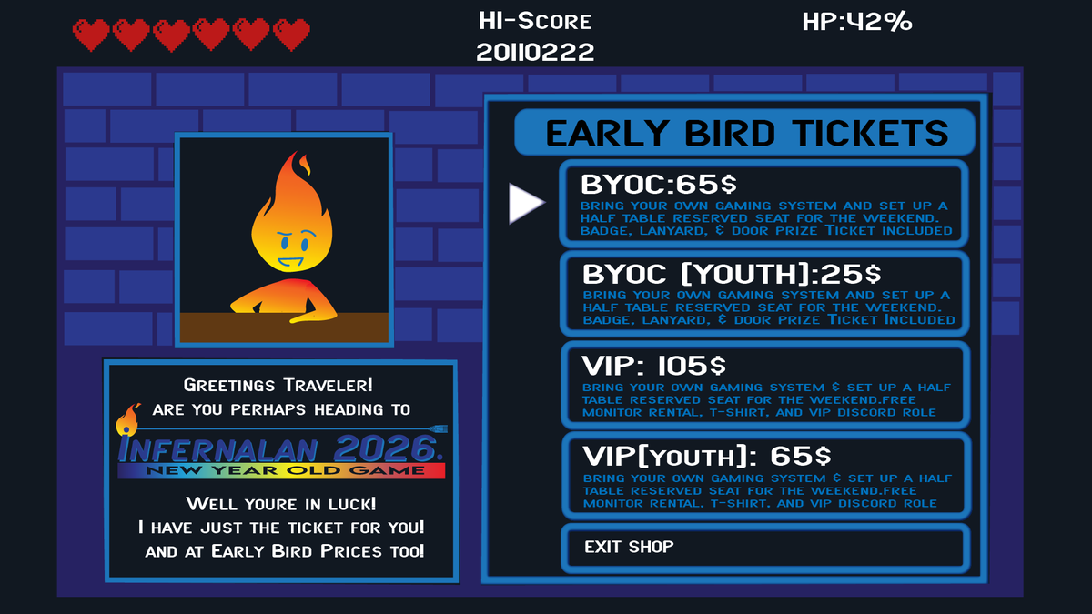infernalan's tweet photo. If you have coin this trust flame was wares.. come check out the early-bird ticket prices for InfernaLAN! they're only here till 11/30 so grab them before they're gone! #Lanfest #InfernaLAN REGISTER: https://t.co/9HSmkt9h0i https://t.co/osATVpJ6sK