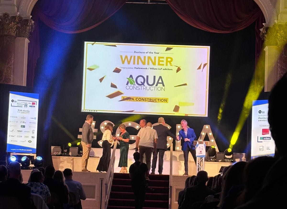 CONGRATULATIONS to <a href="/Aqua_Gloucester/">Aqua Construction</a> on winning the coveted Business of the Year award this evening - what fantastic recognition for you all on your dedication and success in the county 🎉👏🍾✨

#SGGBA <a href="/soglos/">SoGlos - Gloucestershire's leading media brand</a> with headline partners <a href="/Hazlewoods/">Hazlewoods</a> and Willans LLP Solicitors