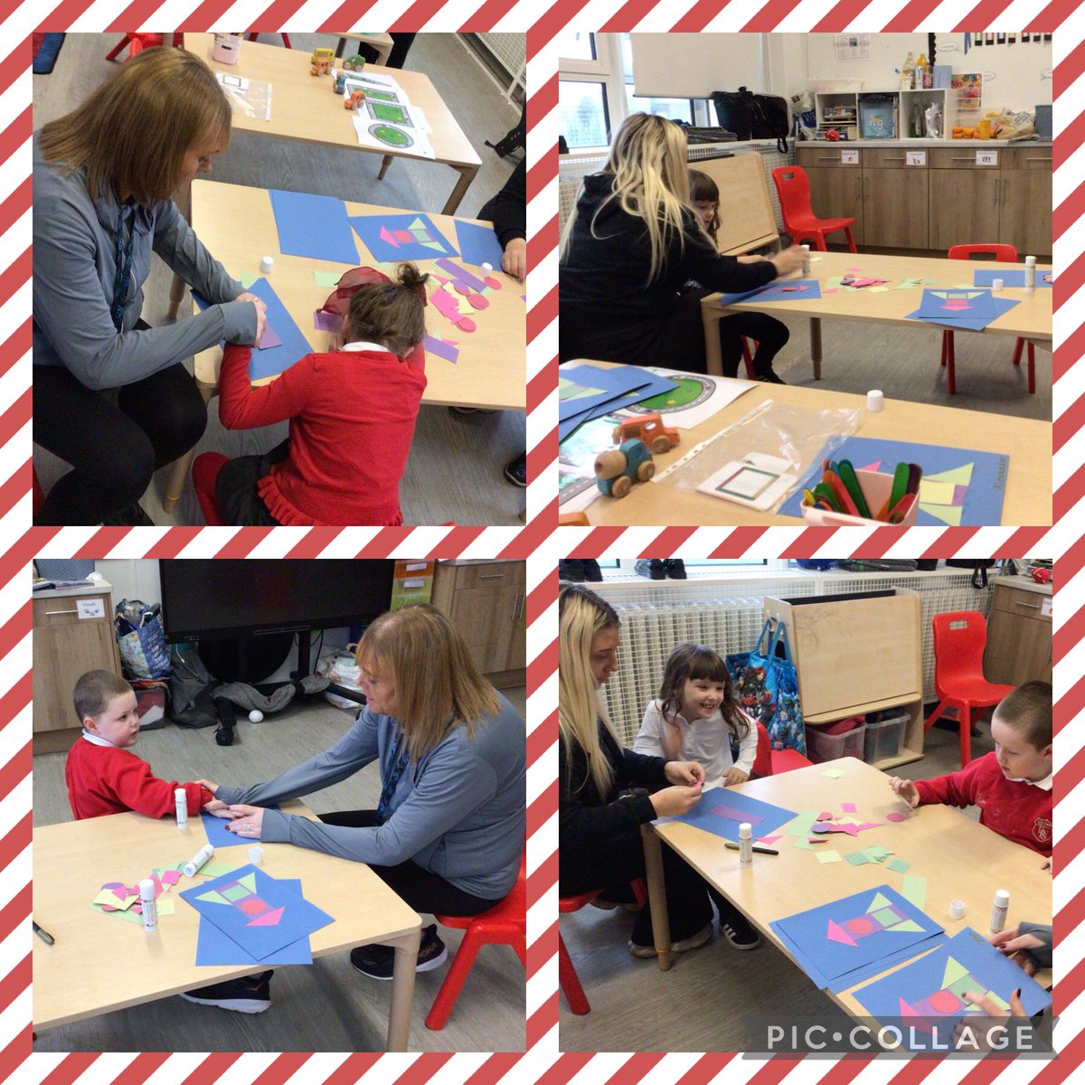 We used 2D shapes to make rockets for Bonfire Night 🎆