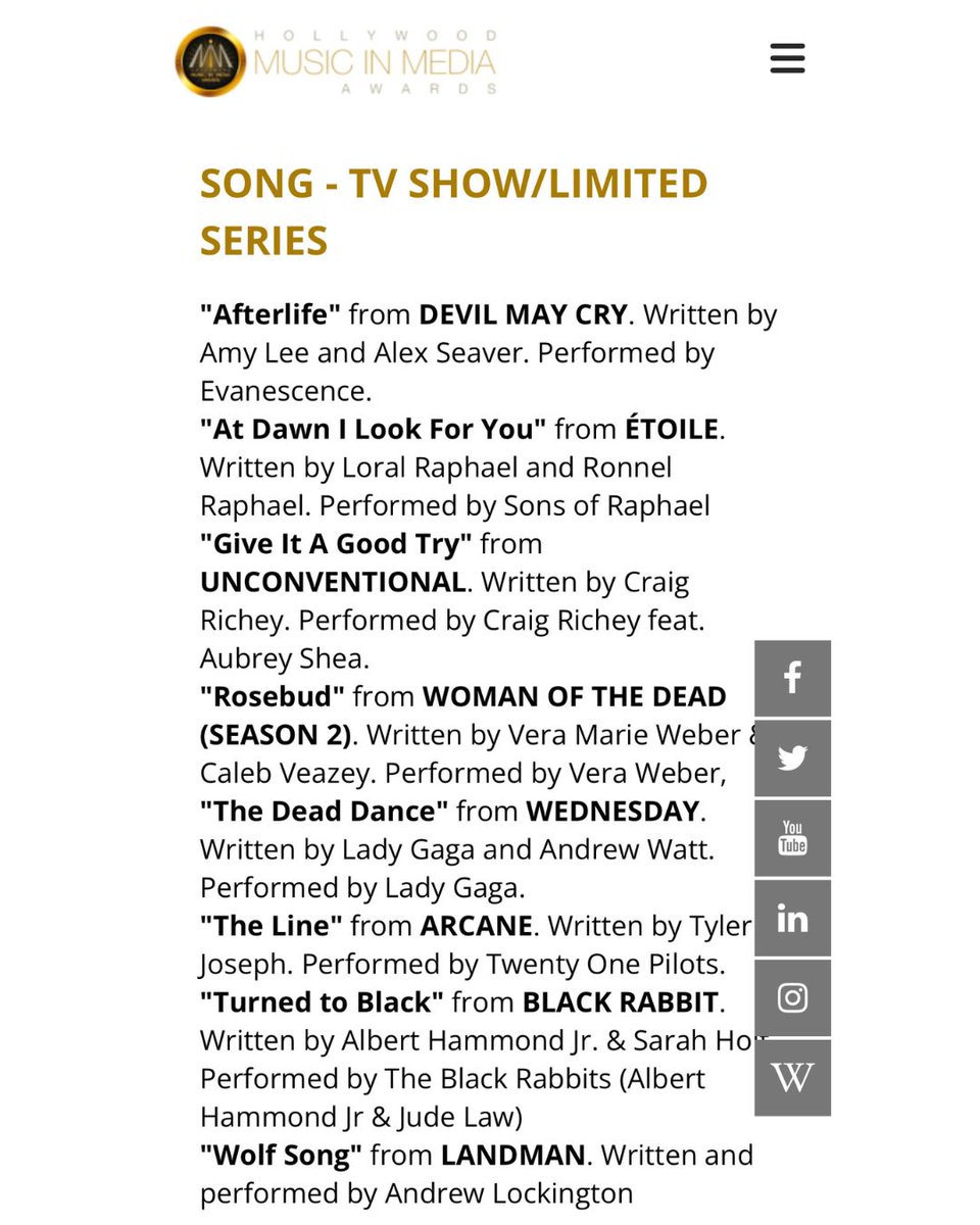 ColdIronPicture's tweet image. Huge congratulations to our friend and collaborator Craig Richey @craigjrichey on his nomination in the Best Song - TV Show/Limited Series category of the 2025 Hollywood Music in Media Awards @hmmawards for his song "Give It A Good Try" in our series UNCONVENTIONAL! Stream it now…