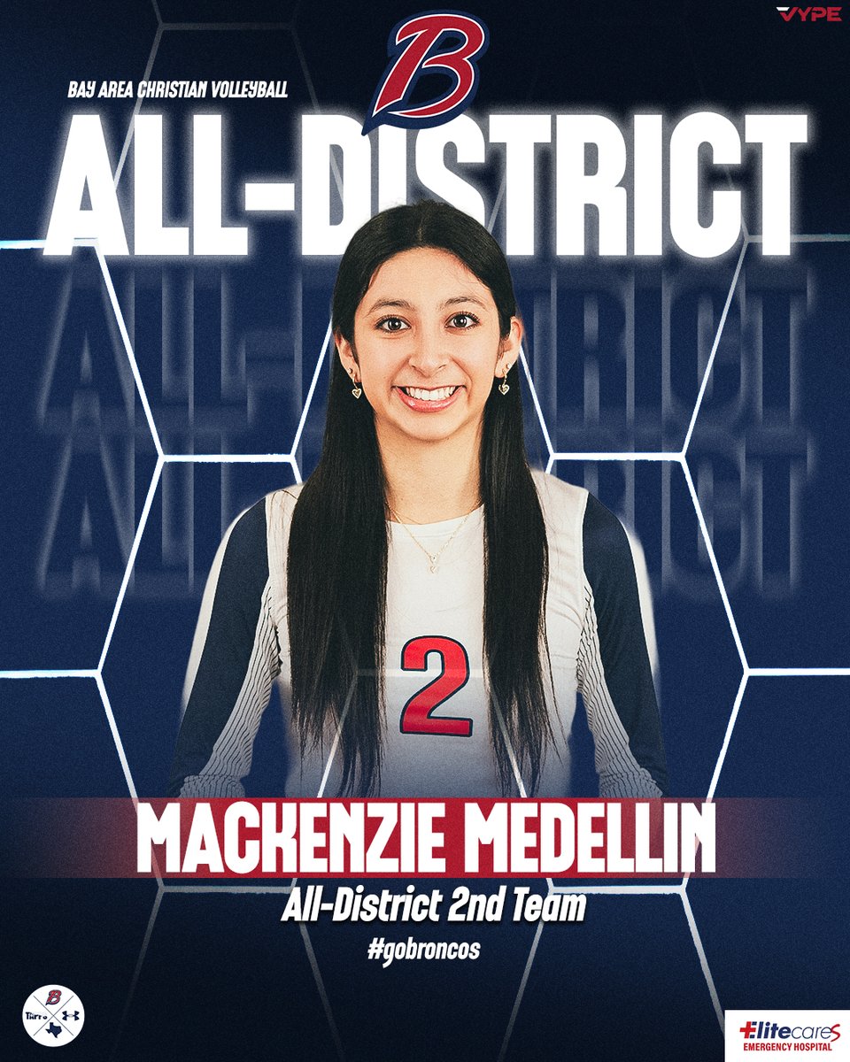 BacsAthletics's tweet image. Congrats to Mackenzie Medellin for being named All-District Second Team!
#BroncoNation