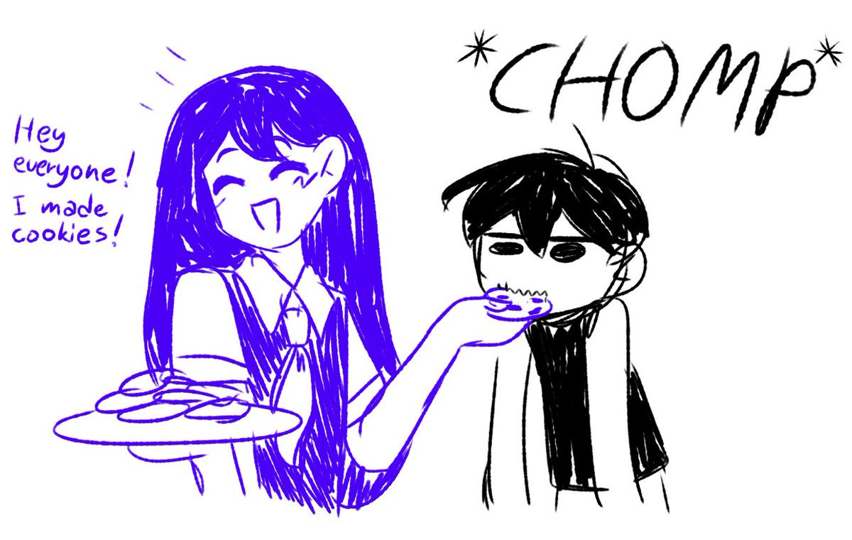 rian_mizu's tweet photo. I TOTALLY HEADCANON THAT OMORI LIKES TO BITE LMAO I LOVE THIS!!!!

made this little doodle because silly, he's totally the type to do ts https://t.co/ZjbfdXj5Jq