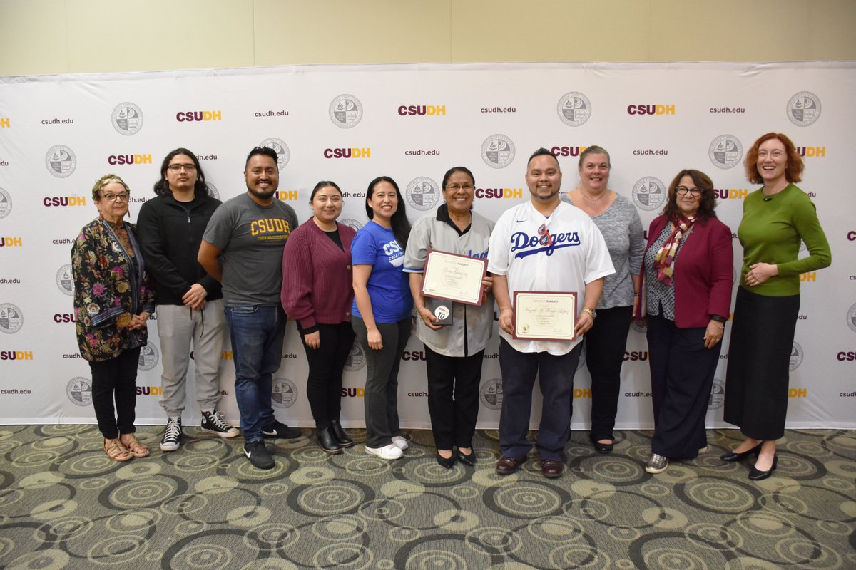 CSUDHEducation's tweet photo. Congrats to Miguel Terán López & Gina Garavito who were celebrated at the 2025 Staff Service Awards this past Tuesday, 11/4 at the @csudh_lsu!
Join us in thanking Gina & Miguel for their service & dedication to our college & to @DominguezHills! 👏
#StaffAwards 🌟 #COEFamily 💙 https://t.co/r31YocRlyJ
