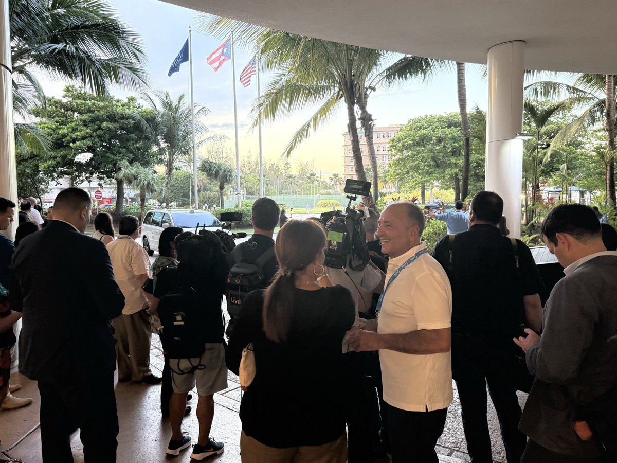 Reporters anxiously awaiting <a href="/ZohranKMamdani/">Zohran Kwame Mamdani</a> arrival to <a href="/SOMOSNEWYORK/">Somos, Inc.</a>