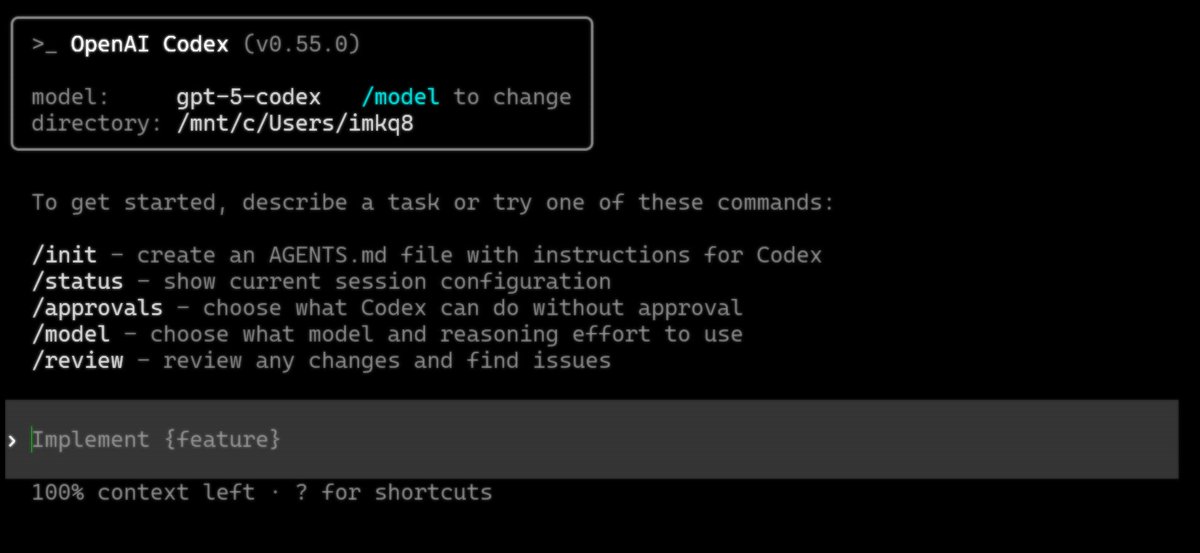 KhaledQ84Ever's tweet image. Running OpenAI Codex On @Windows WSL @Linux By #PowerShell 💻 .
@OpenAI @OpenAIDevs @OpenAICodexCli
#Codex #CLI #WSL2 #WSL #Windows 
#Linux #PowerShell #OpenAI #AI