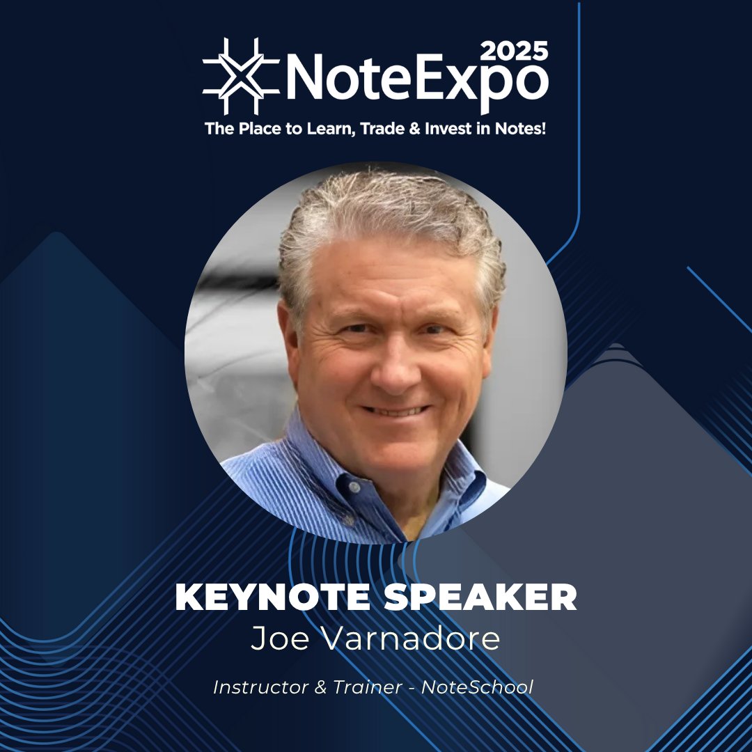 NoteExpo's tweet photo. Meet Joe Varnadore, is an expert with 25+ years in real estate notes! He’s brokered $30M+ in deals using creative financing. Join Joe and others at NoteExpo Nov 7-8 to learn how to use non-performing notes and seller financing to boost your investments!

https://t.co/zHMX9nGZn5 https://t.co/jfZr4NFFIr