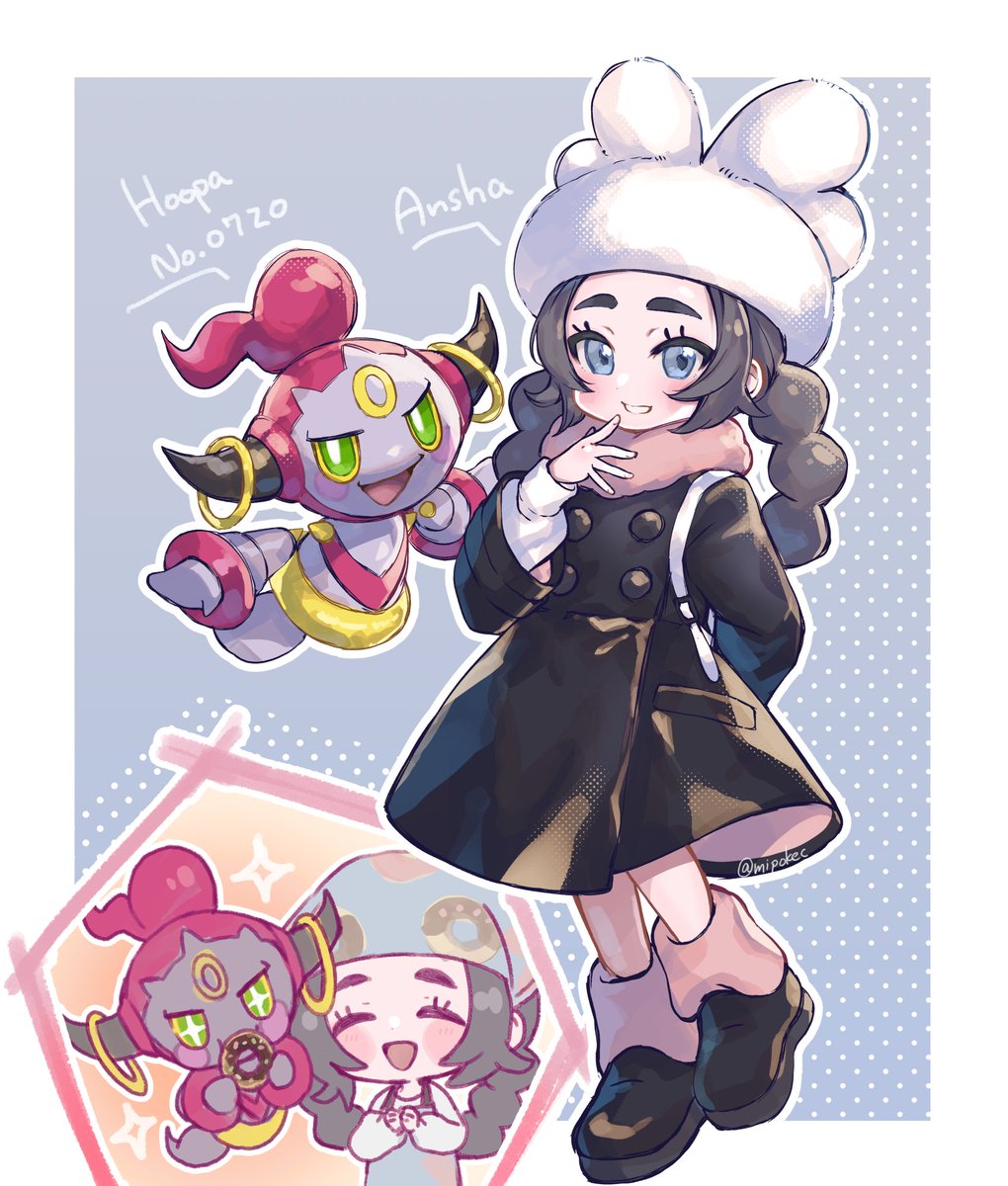 アンシャ＋フーパ🍩
　
#ポケモンイラスト
#PokemonLegendsZA
