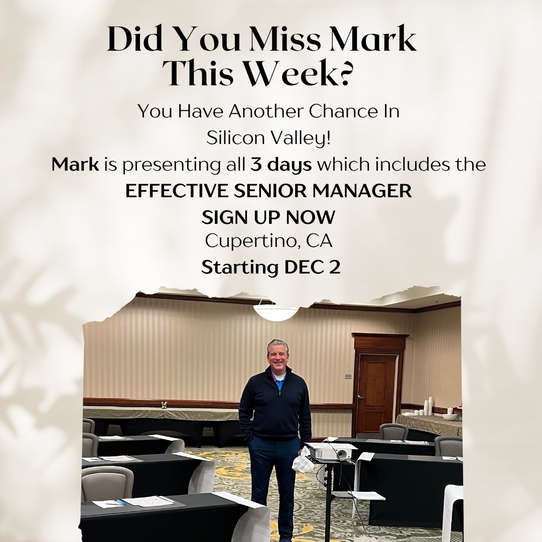 managertools's tweet image. This is a rare opportunity... Mark will be presenting! If you’ve been wanting guidance directly from Mark, now is your moment to join in!

 Join Us in Silicon Valley Dec 2, 3 &amp;amp; 4 

Register Here: loom.ly/jSTFiQ4