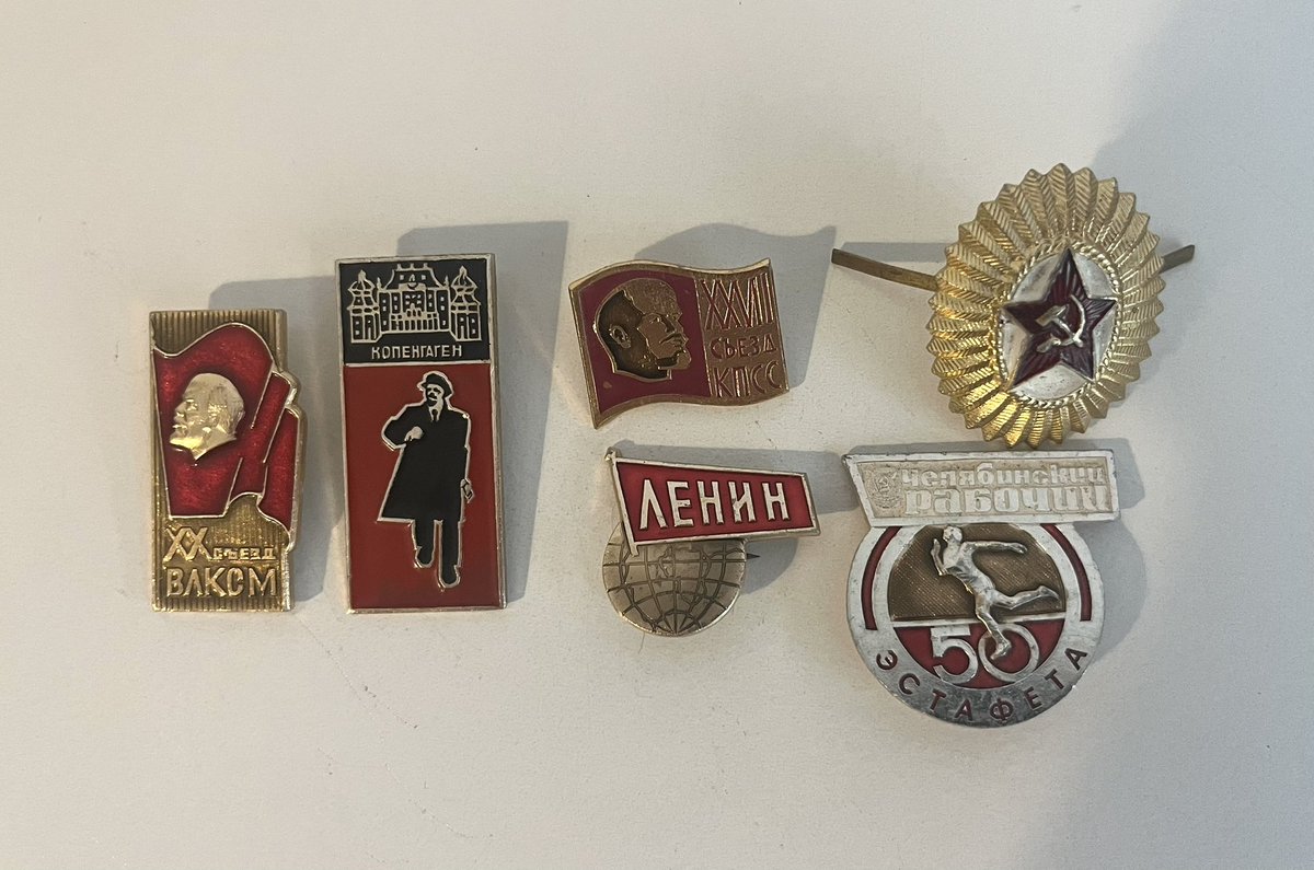 connermcm2004's tweet photo. Picked up these USSR pin badges from an elderly street seller in Tbilisi, Georgia 🇬🇪 during my trip there just after new year. Always try and pick up some sort of souvenir from each country I visit and these were a cool addition to my collection of random items from my travels https://t.co/YjDUyHchT9