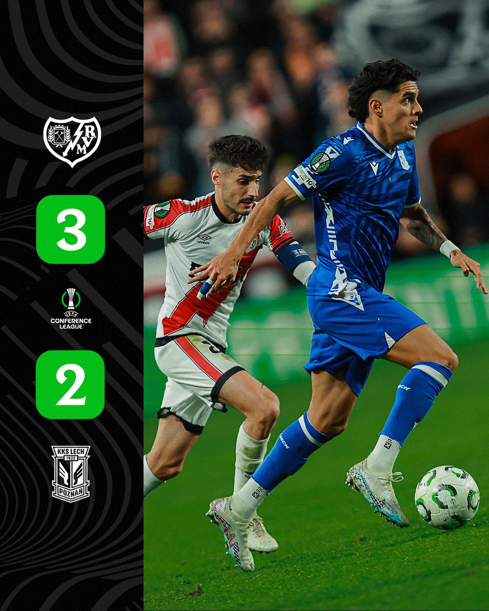 LechPoznan's tweet photo. 🏁 Przegrywamy.
__
90'+5 #RAYLPO 3:2 https://t.co/ANN0zhjXwF