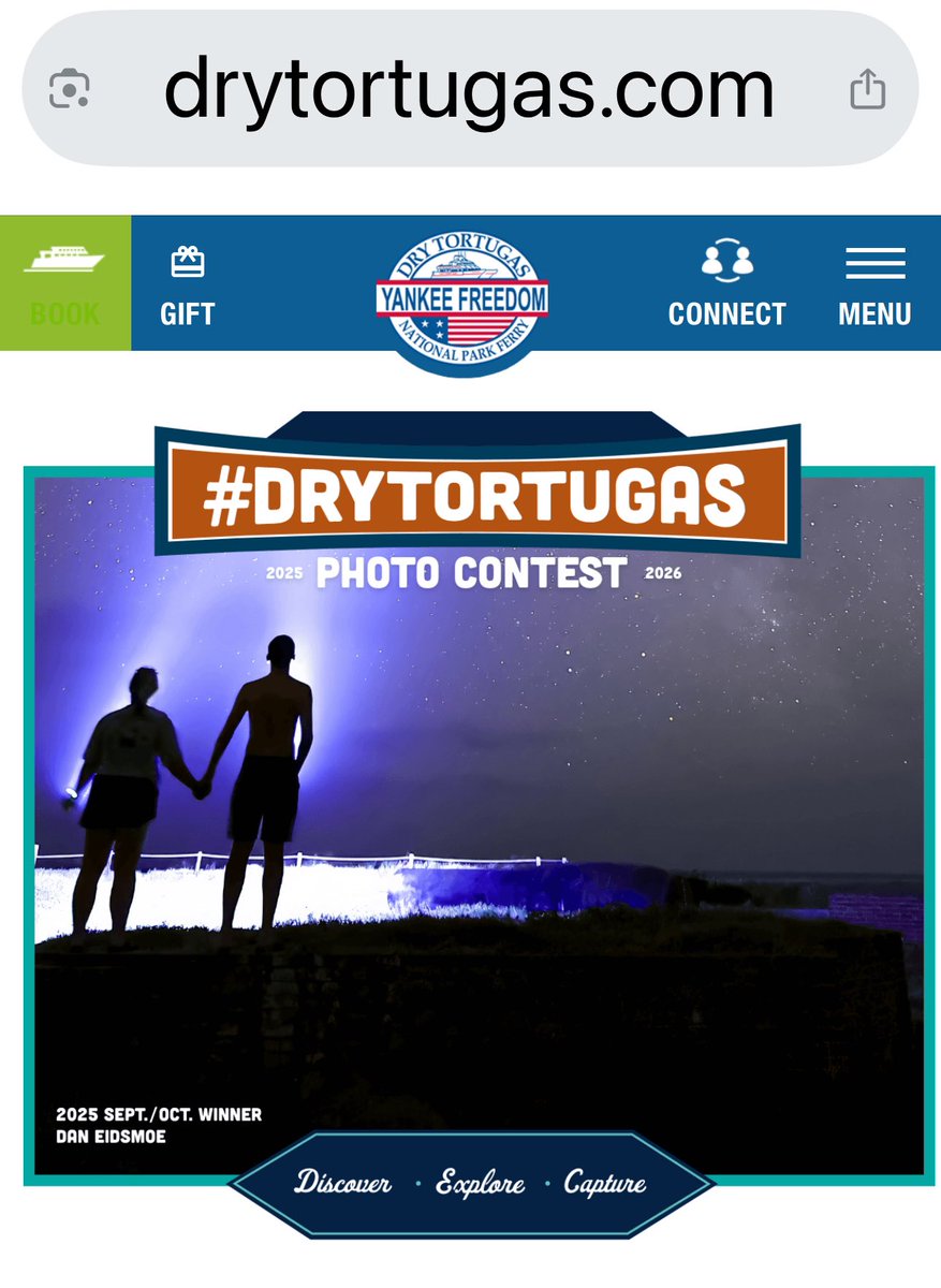 Daniel_Eidsmoe's tweet photo. My photo won the Dry Tortugas photo contest for the months of September and October.   At the end of this year the six winning photos will be judged for a chance to win $1,000. #drytortugas #floridakeys #milkyway https://t.co/lcTh8k3Hen