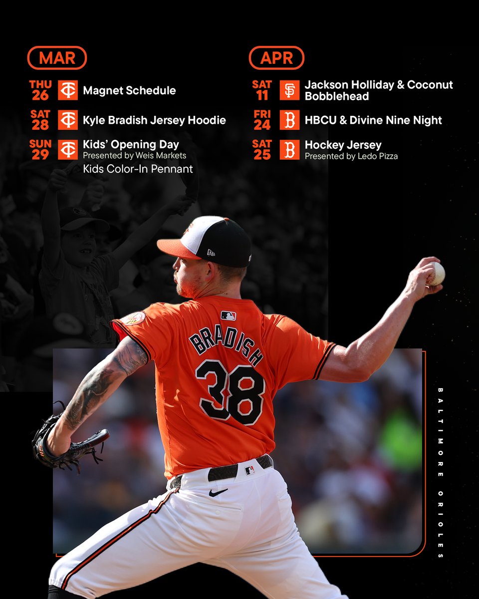 Orioles's tweet photo. Without further ado, 2026 PROMO ITEMS!!

For more information, visit https://t.co/6I3pbIUJHt https://t.co/KQGB8LzxBO
