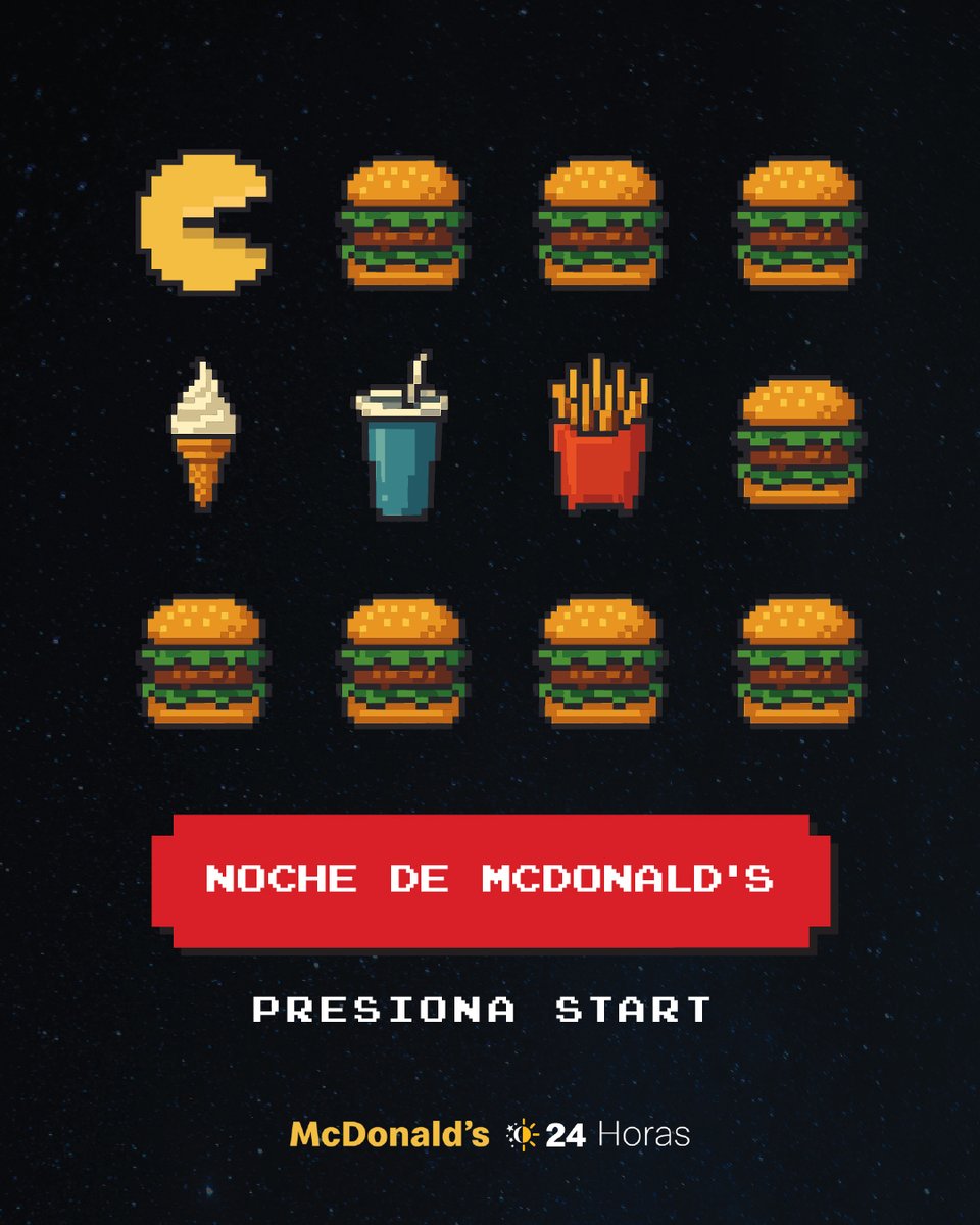 mcdonaldsdom's tweet photo. Series, juegos y hambre inesperada. 😏

📍 McDonald’s 24h: abierto hasta que tu noche termine. ⏰🍔

#VivirAloMAC #McDonaldsDom #McDonalds #MeEncanta https://t.co/J7V1qVmlFU
