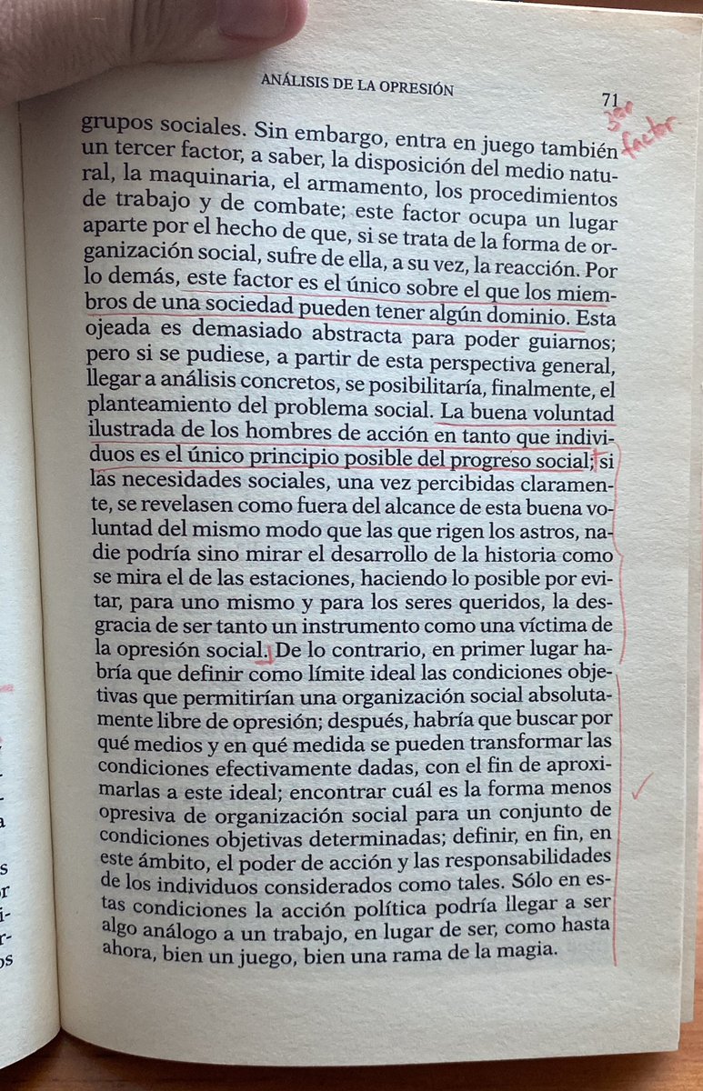 diegoirosales's tweet photo. Mordaz, Weil, sobre la única manera en la que la política sería un trabajo de verdad y no únicamente un juego o una rama de la magia. 

El sentido común elevado a rango de ley. https://t.co/g17rUISfrX