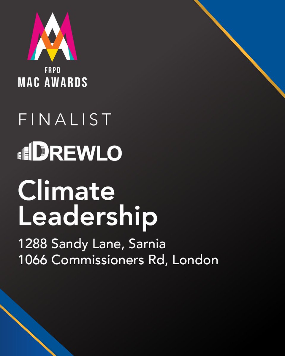 🏆 We’re honoured to be nominated! 🏆

This year, Drewlo Holdings is proud to be nominated for:

✨ Rental Development of the Year (200 units or less)
✨ Community Service Award of Excellence – Rental Housing Provider
✨ Climate Leadership Award

#MACAwards #FRPO #RentalHousing