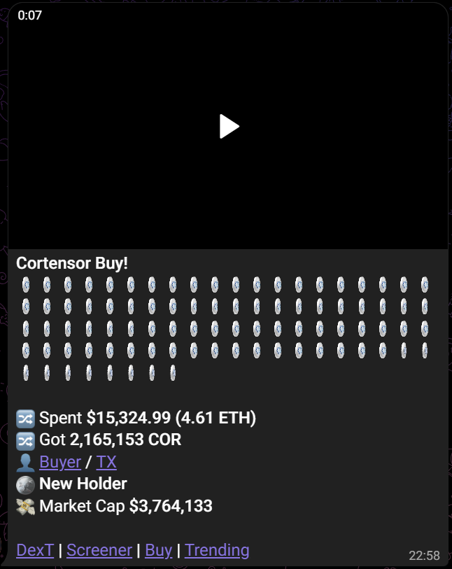 DjGriffith's tweet photo. Many people are asking what my highest conviction gem is that I hold with size.

It is $COR | @cortensor.

I made countless posts about it and am just waiting for its turn the come.

My main reasons are in the quoted post.

Looks like some people have started bidding.

nfa https://t.co/00d1X8x7i4