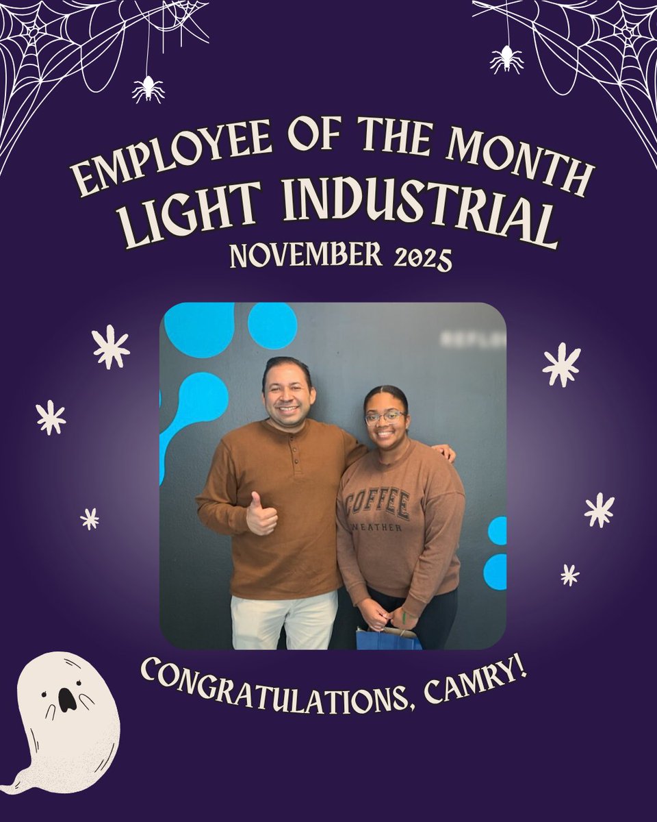 🌟 Meet Camry, November’s Employee of the Month! Her exceptional work as a Logistics Specialist keeps our client's operations running strong. Thank you for your dedication! #ExpressPros #ExpressLagunaHills