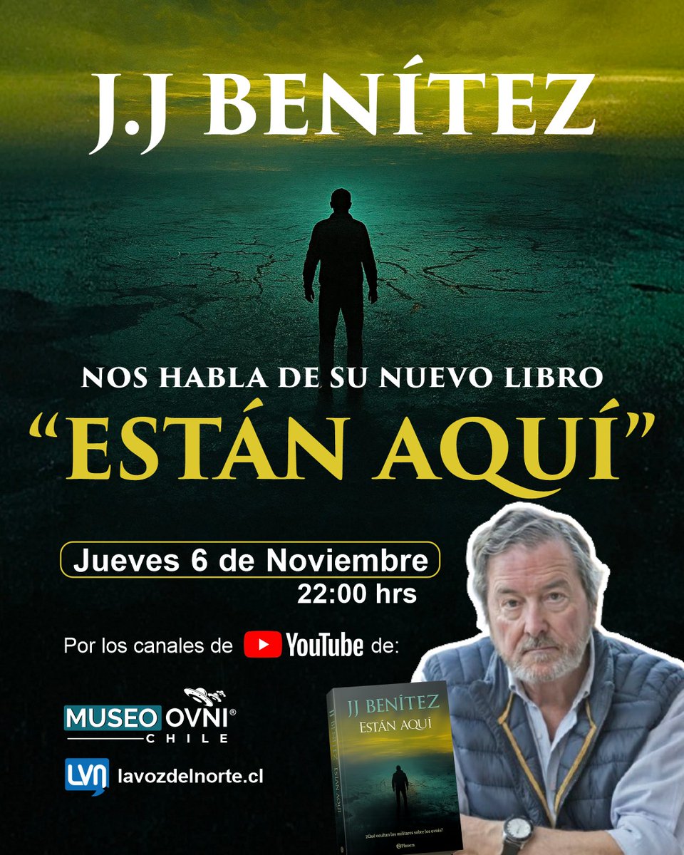 El destacado escritor y periodista español Juan José Benítez conversa en exclusiva sobre su más reciente libro “Están Aquí”, una impactante obra que recopila casos protagonizados por militares en distintas partes del mundo. youtu.be/oqQg4SJmIaY?si…