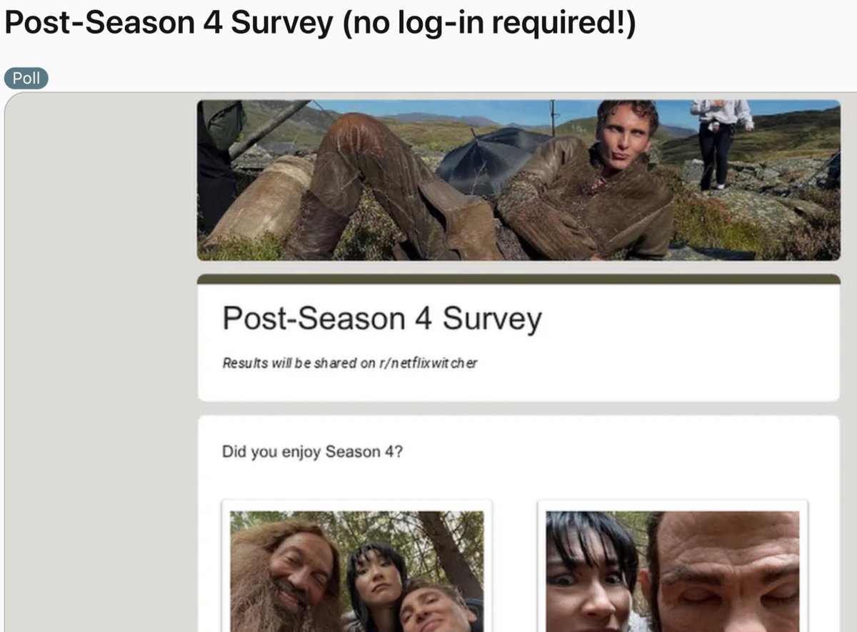 astaldis's tweet photo. Witcher Netflix Post-season4 survey
https://t.co/KOxUE9aHzS
#witchernetflix #twn #tws4 #survey #geraltofrivia #regis #jaskier #yennefer #milva #cahir #zoltan #francesca #leobonhart #ciri #vilgefortz #emhyr #fringilla #zoltan #yarpen #therats #percival #philippa #istredd #dijkstra https://t.co/IUMwur5L6a