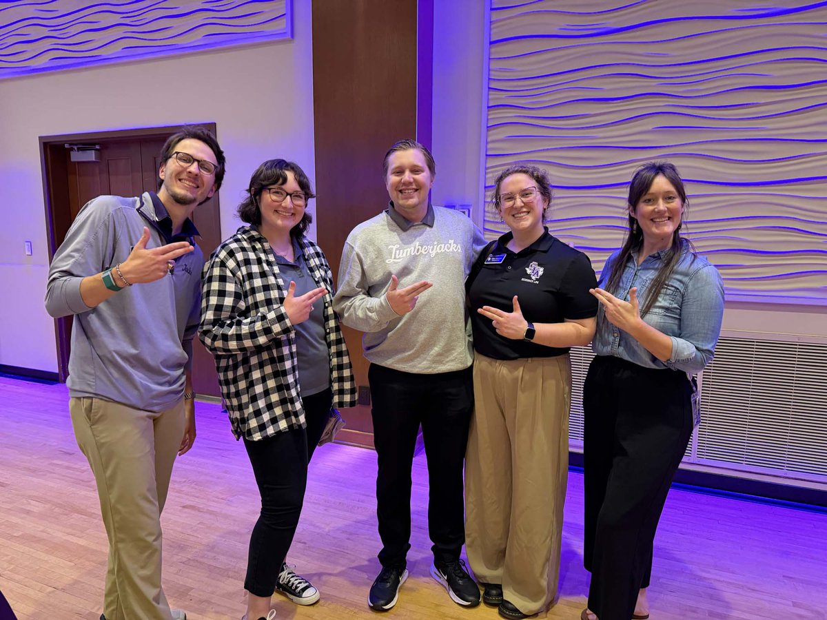 SFASU's tweet image. Today, we celebrated our first-generation Lumberjacks — the trailblazers breaking new ground for their families. Their determination inspires us all! 🪓💜🌲✨ #GenJacks #FirstGenCelebration #AxeEm