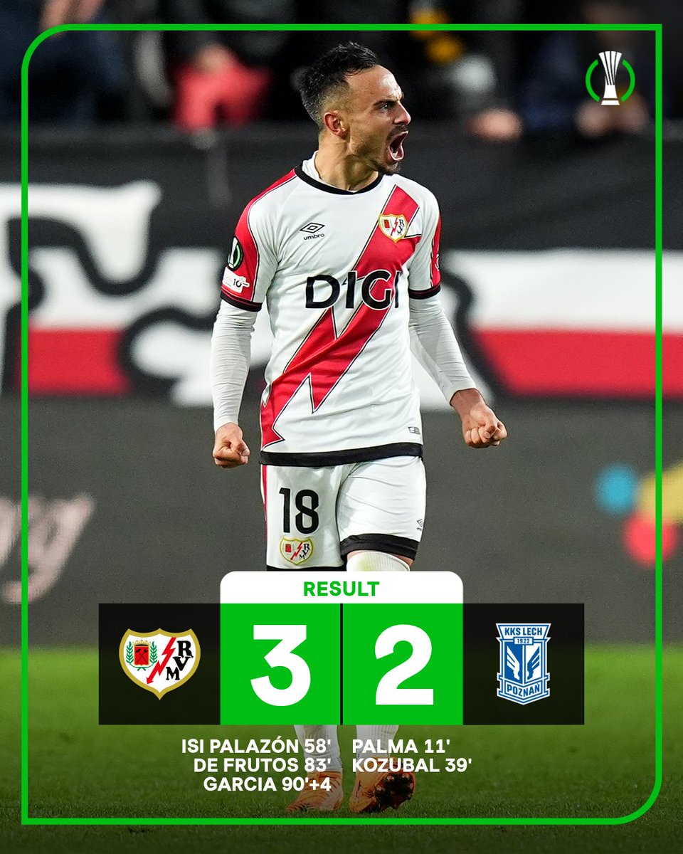 Incredible Rayo Vallecano comeback! 👏

#UECL