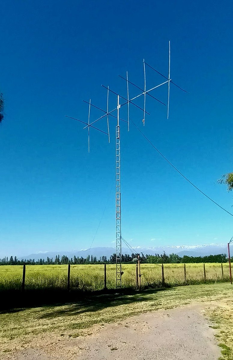 ce4wjk's tweet photo. Enjoying the new 5 el. cubical quad antenne for the 10 mts. band, original desing by Max EA1DDO, e cannon https://t.co/9X2lFamILu