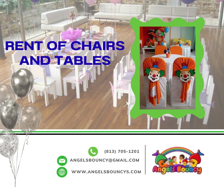 AngelsBouncyFL's tweet image. 🎉🪑 At Angels Bouncy, we make every event more comfortable and special with our chair and table rental services. 💫

🌐 angelsbouncys.com
#AngelsBouncy #TrampolineRental #FunWithoutLimits #ChairsAndTablesRentals #EventsPerfect #QualityAndComfort #Chairs #SuccessfulEvents