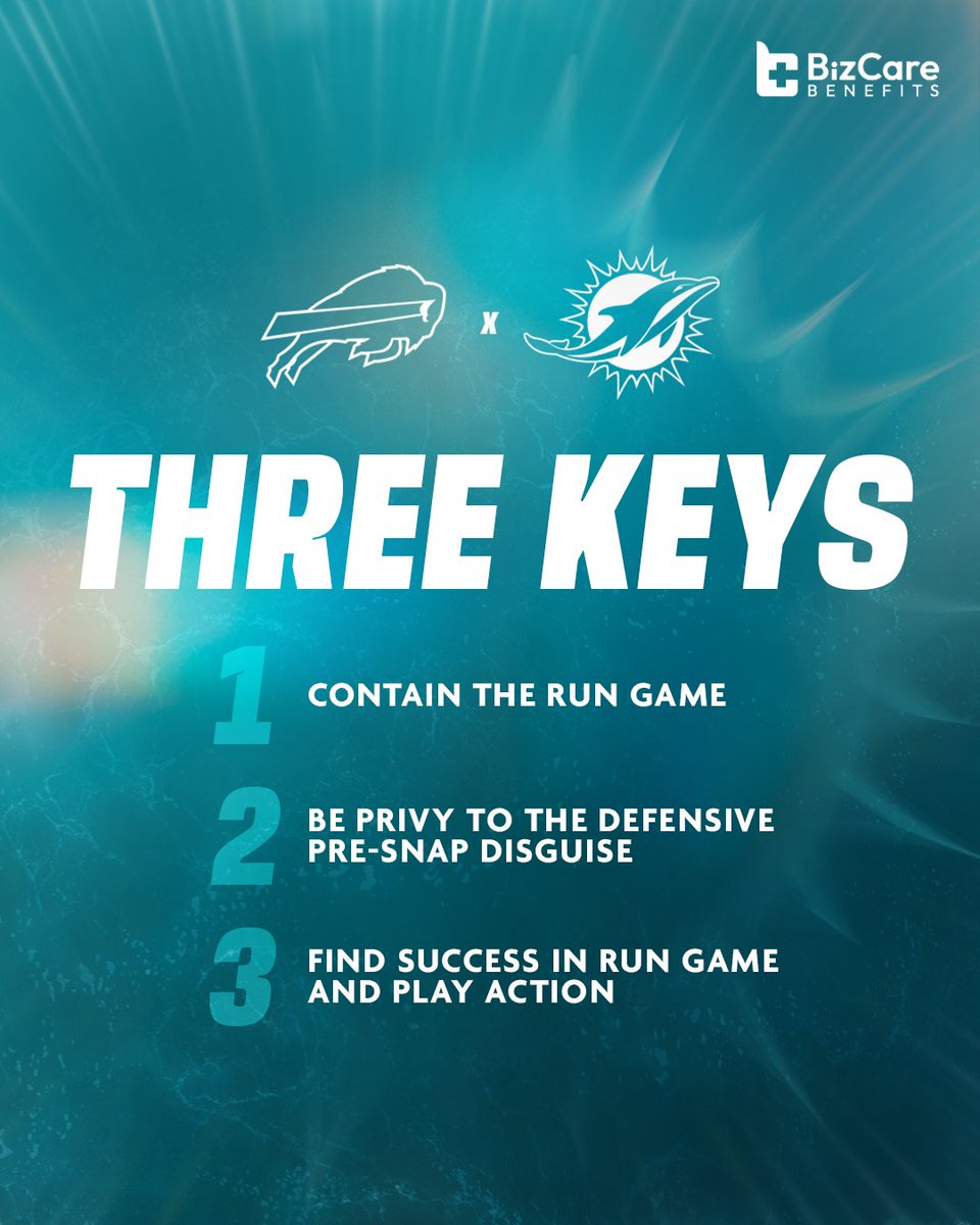 MiamiDolphins's tweet image. .@WingfieldNFL ’s 🔑s to #BUFvsMIA