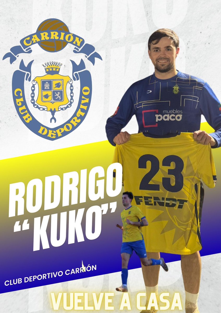 💛💙AFICIONADO💛💙

⚽Estamos muy contentos de anunciar la incorporación de un jugador de la casa y de Carrión, Kuko, que llega cedido del Becerril de Tercera División para recuperar sensaciones y seguir creciendo. Gracias por volver a tu equipo