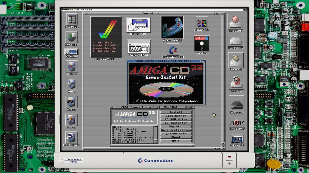protochip's tweet image. &quot;CD32 Games Install Kit&quot; is a wonderful Amiga freeware software that helps you to install CD32 games from CD/ISO to HDD and also can emulate CD32 to make you play CD32 games directly on Amiga 1200/4000/UAE 😍

Install Kit V4.51 Link 💥
web.archive.org/web/2010011102…

#commodore 
#amiga