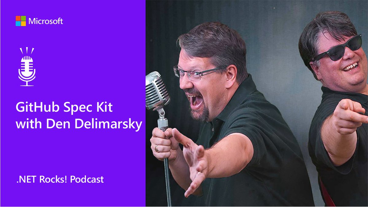 dotnet's tweet image. 🎙️ How do you build quality software with LLMs?

#dotNETRocks chats with Den Delimarsky about the GitHub Spec Kit—a game-changer for AI-assisted coding! 🧠 Learn how specifications guide LLMs to generate better (cont) msft.it/l/6019tJfU7
