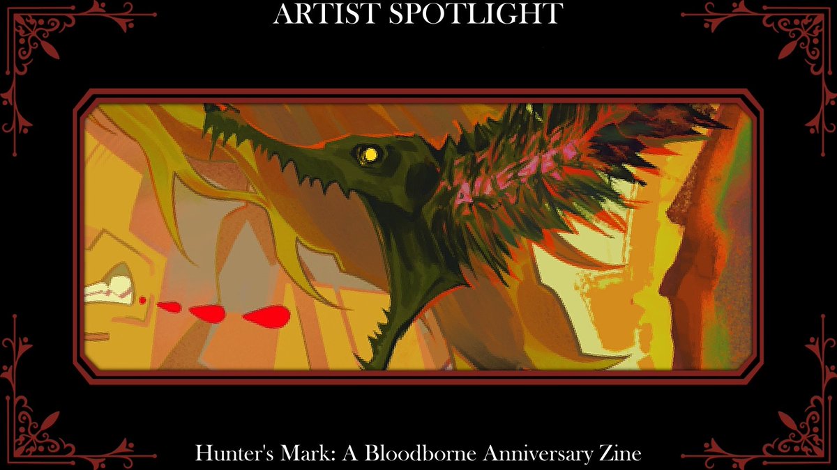 My preview for the <a href="/huntersmarkzine/">Hunter's Mark: A Bloodborne Anniversary Zine</a> :333
#Bloodborne #soulsborne #valtr #zine