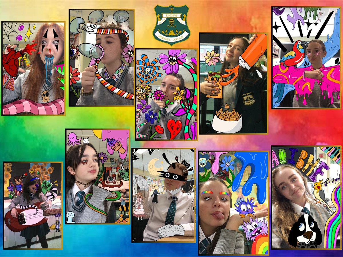 A brilliant showcase of the fantastic digital art from our talented Year 10 students this month. We're so impressed with their work! <a href="/thornhill_art/">Thornhill College Art Dept</a> 🎨✨
#Yr10Art #DigitalIllustration #SchoolArt #StudentTalent