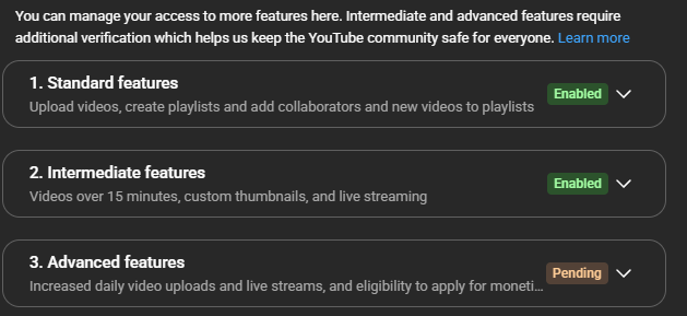 Danthrax07's tweet photo. Hey @TeamYouTube — my channel has a bug. It was verified about a year ago, but last week the status switched to “Pending” and is stuck. My face ID check still shows approved on Google’s site from last year, just not on YouTube anymore. Screenshot attached. https://t.co/2yDIQ8DYdu