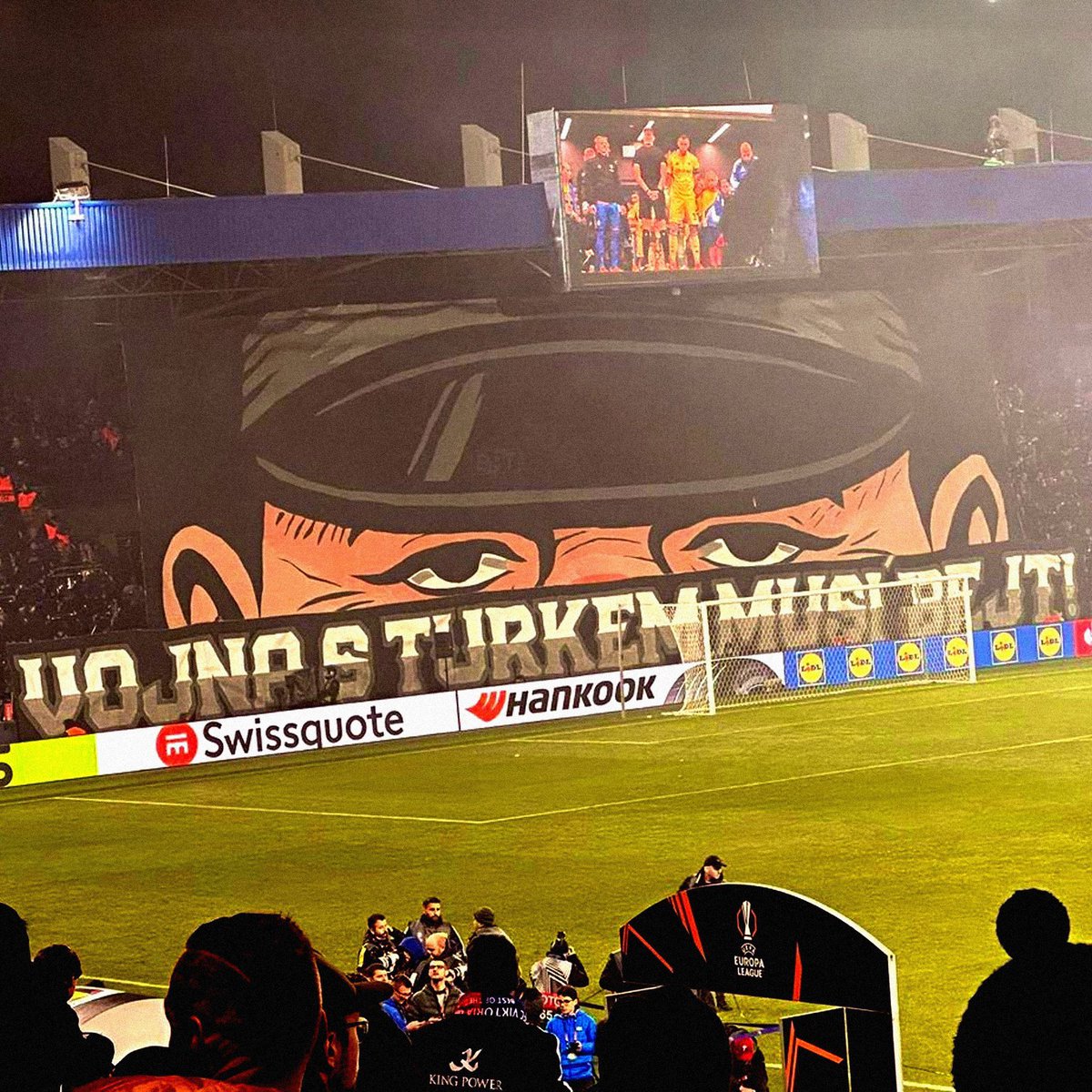 Will there be any penalty for a poster containing such a message?

<a href="/UEFAcom/">UEFA.com</a>