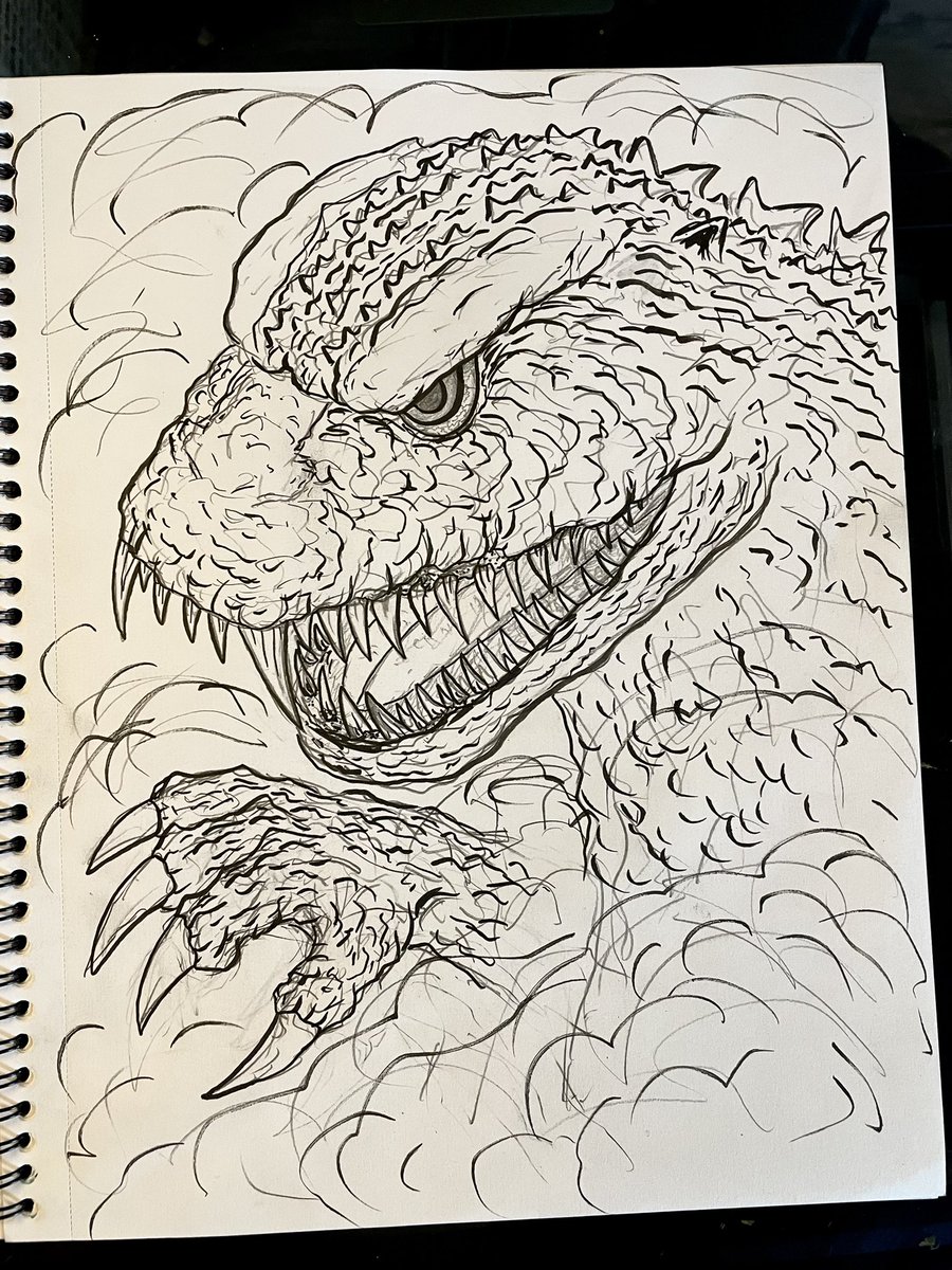 Godzilla 1985 sketch 
#drawing #godzilla #kaijuart #kaiju #heiseigodzilla #ゴジラ