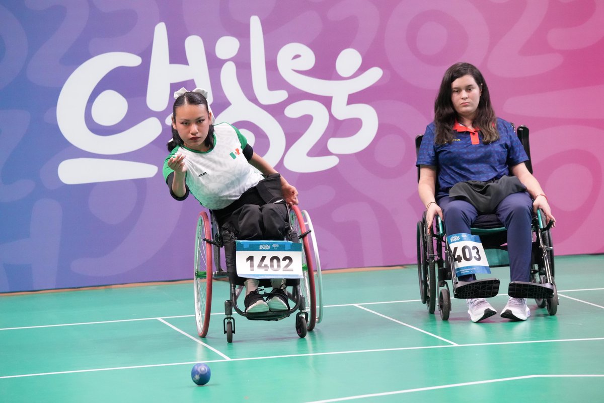 COPAME's tweet photo. 🎯🔥 ¡Emoción total en Boccia! 🇲🇽

Mañana, nuestra #Promexa, Vianney Victoria Cruz, buscará conquistar la medalla de bronce 🥉 enfrentando a Brasil 🇧🇷 en un duelo que promete pura intensidad en los Juegos Parapanamericanos Juveniles Chile 2025. 💪💥 https://t.co/PQ6HPSQfLn