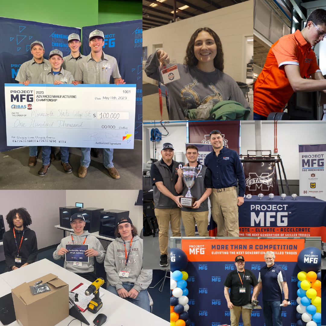 ProjectMfg's tweet image. Every Thursday this month, we’re taking a moment to celebrate the people and partnerships that make Project MFG what it is today. So, to kick off #ThankfulThursday, we want to recognize our incredible competitors! 

#ProjectMFG#Thankful #SkilledTrades #Manufacturing #Students