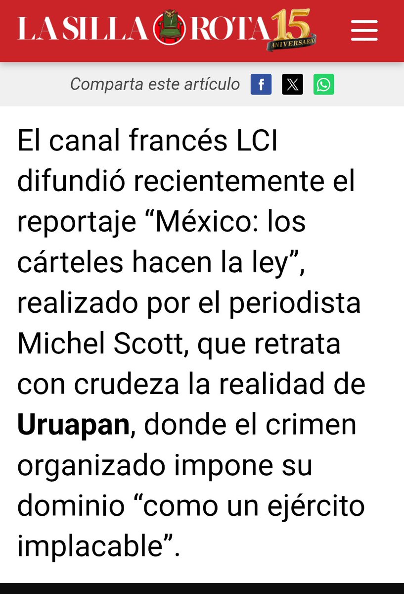 maleon3268's tweet photo. @Angie_cinnamon Un canal de Francia ya había hecho un reportaje de como Carlos Manzo combatía a los delincuentes https://t.co/bRzRNt4FBR