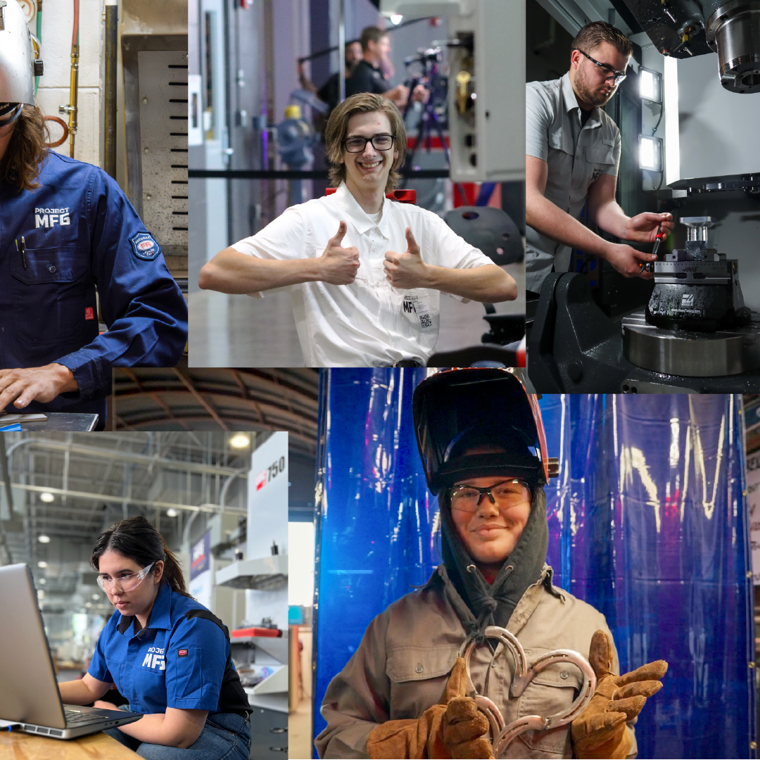 ProjectMfg's tweet image. Every Thursday this month, we’re taking a moment to celebrate the people and partnerships that make Project MFG what it is today. So, to kick off #ThankfulThursday, we want to recognize our incredible competitors! 

#ProjectMFG#Thankful #SkilledTrades #Manufacturing #Students