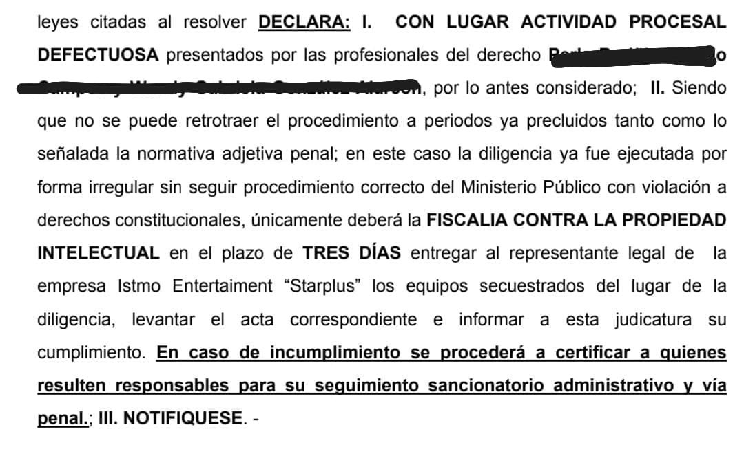 Radio_Popular_'s tweet photo. #ULTIMAHORA Allanamiento en Empresa de cable fue Ilegal  y arbitrario, por lo cual un tribunal competente ordena la devolución del equipo incautado y abre la puerta para que la empresa afectada accione contra la fiscalía involucrada y demandar por daños y perjuicios a responsable https://t.co/qPC0RfiCig