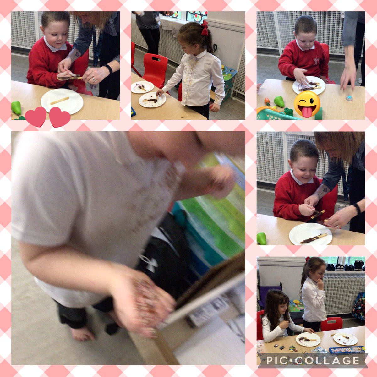 We enjoyed making sparklers for Bonfire Night. We used chocolate frosting, breadsticks and coloured sprinkles. They tasted yummy 😋