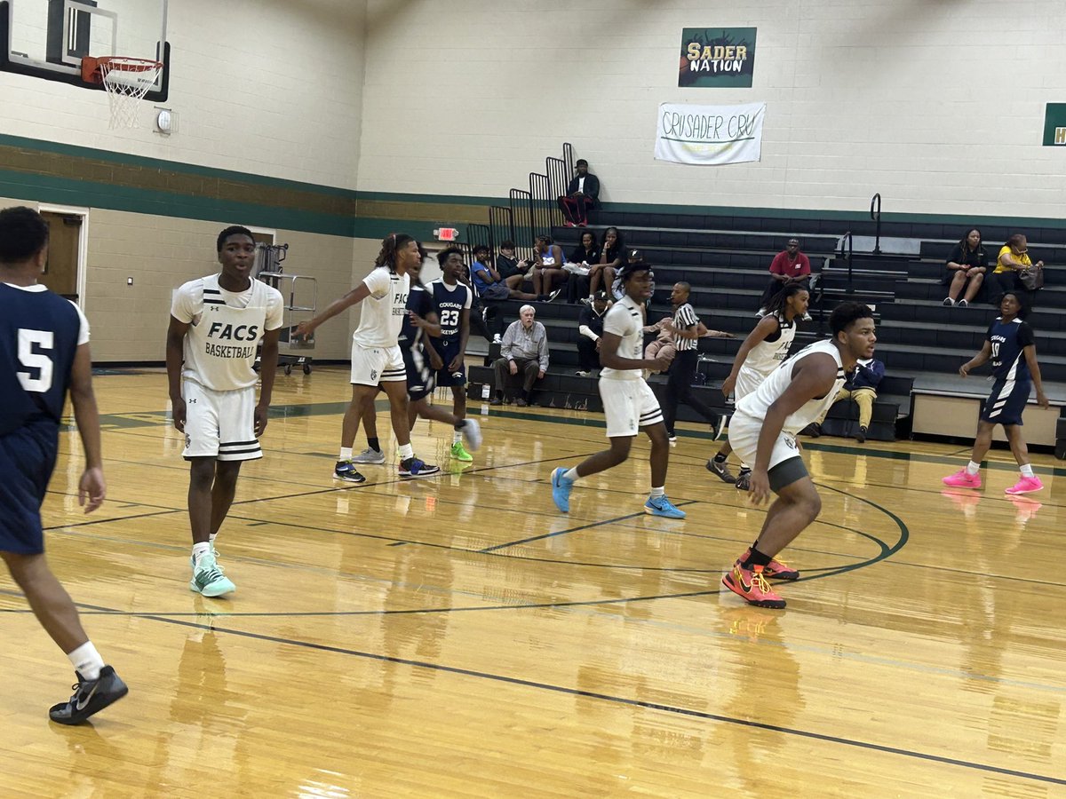 The Crusaders are in action today vs the Cougars!! You have time to get here! 🏀