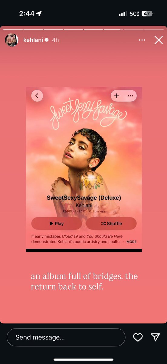 I’ve been saying for the longest time, I need Kehlani to give me this again. And that’s EXACTLY what it’s giving. I love it here