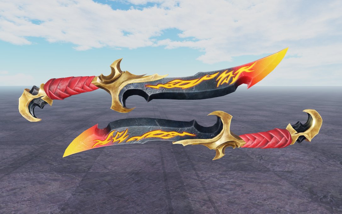 Flame Dagger #RobloxDev #roblox #blender