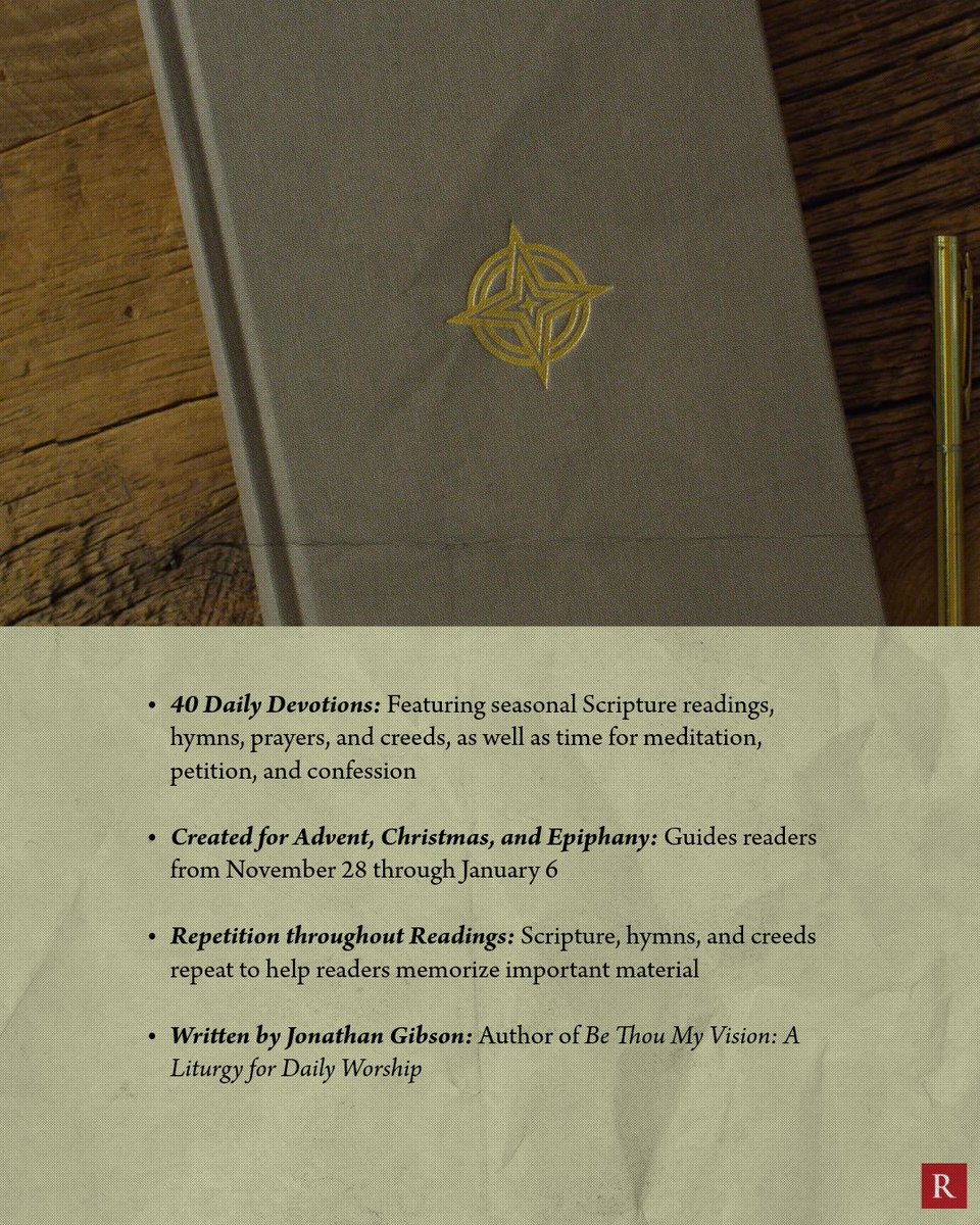 ReformersBooks's tweet photo. Amid the beauty and busyness of Christmas, it’s easy to lose sight of Christ. O Come, O Come, Emmanuel by Jonathan Gibson offers 40 days of Scripture, prayer, and worship to help you prepare your heart and keep your focus on the true meaning of Advent.

https://t.co/M7xeQRtQDm https://t.co/9lXXsVferN